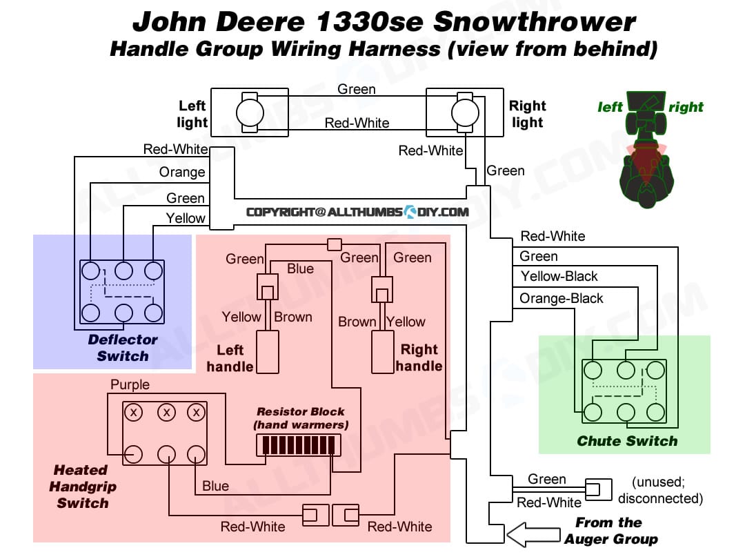 John Deere 1330se Snowblower  U2013 Wiring Harness For The