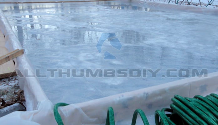 AllThumbsDIY - Day 3 Outdoor Backyard Ice Rink